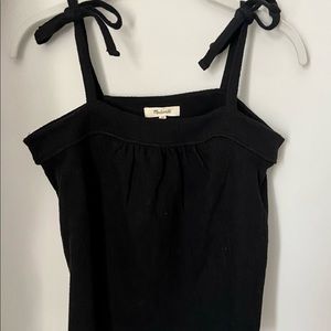 black madewell tank with tie straps size xs